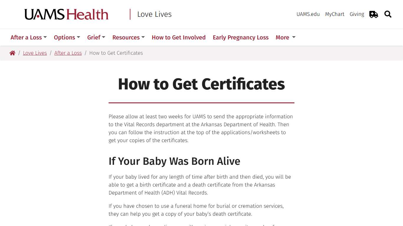 How to Get Certificates | UAMS Health
